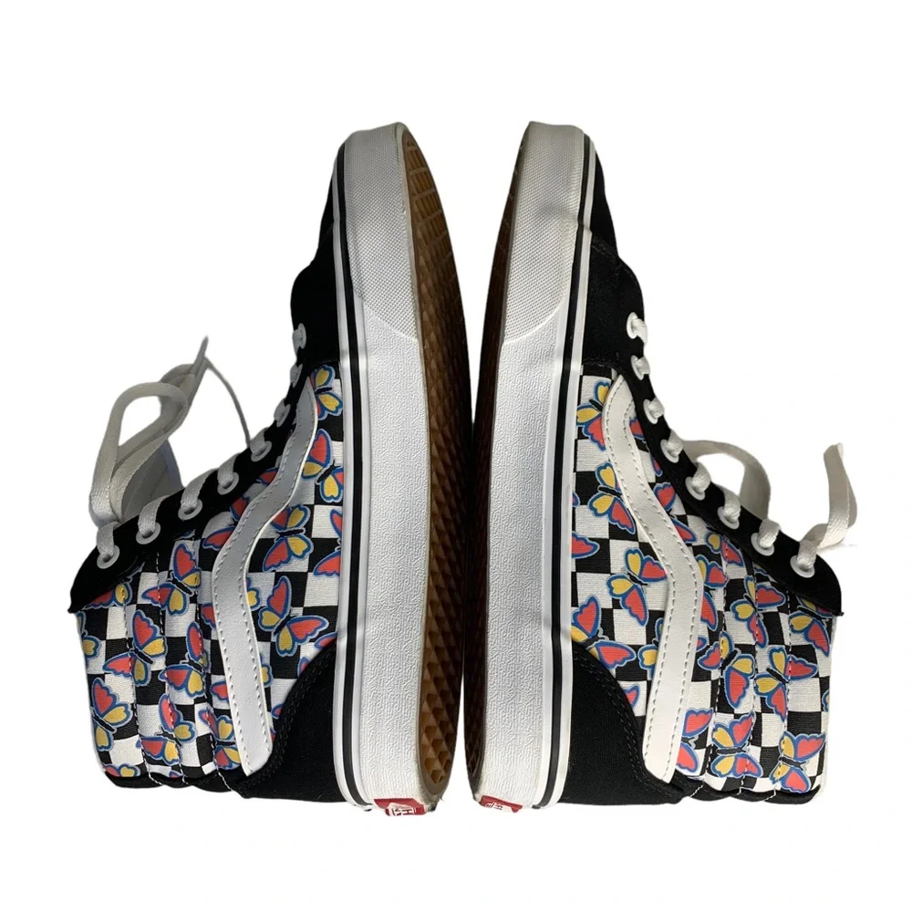 VANS‎ Women 8.5 Filmore Checkerboard Butterfly High-Top Lace Up Sneakers Shoes